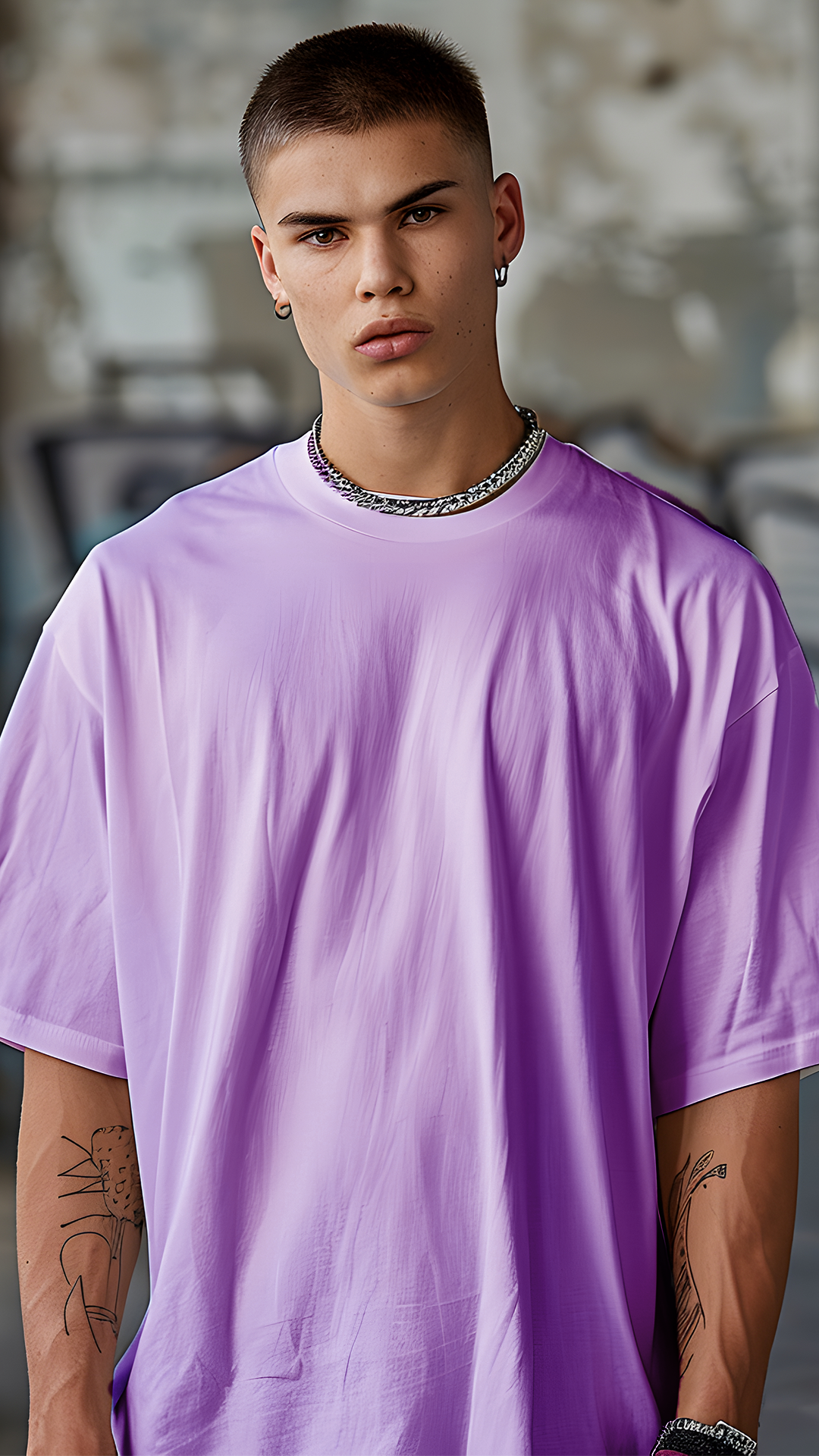 Lilac Oversize Fit T Shirt