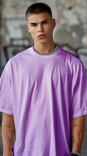 Lilac Oversize Fit T Shirt