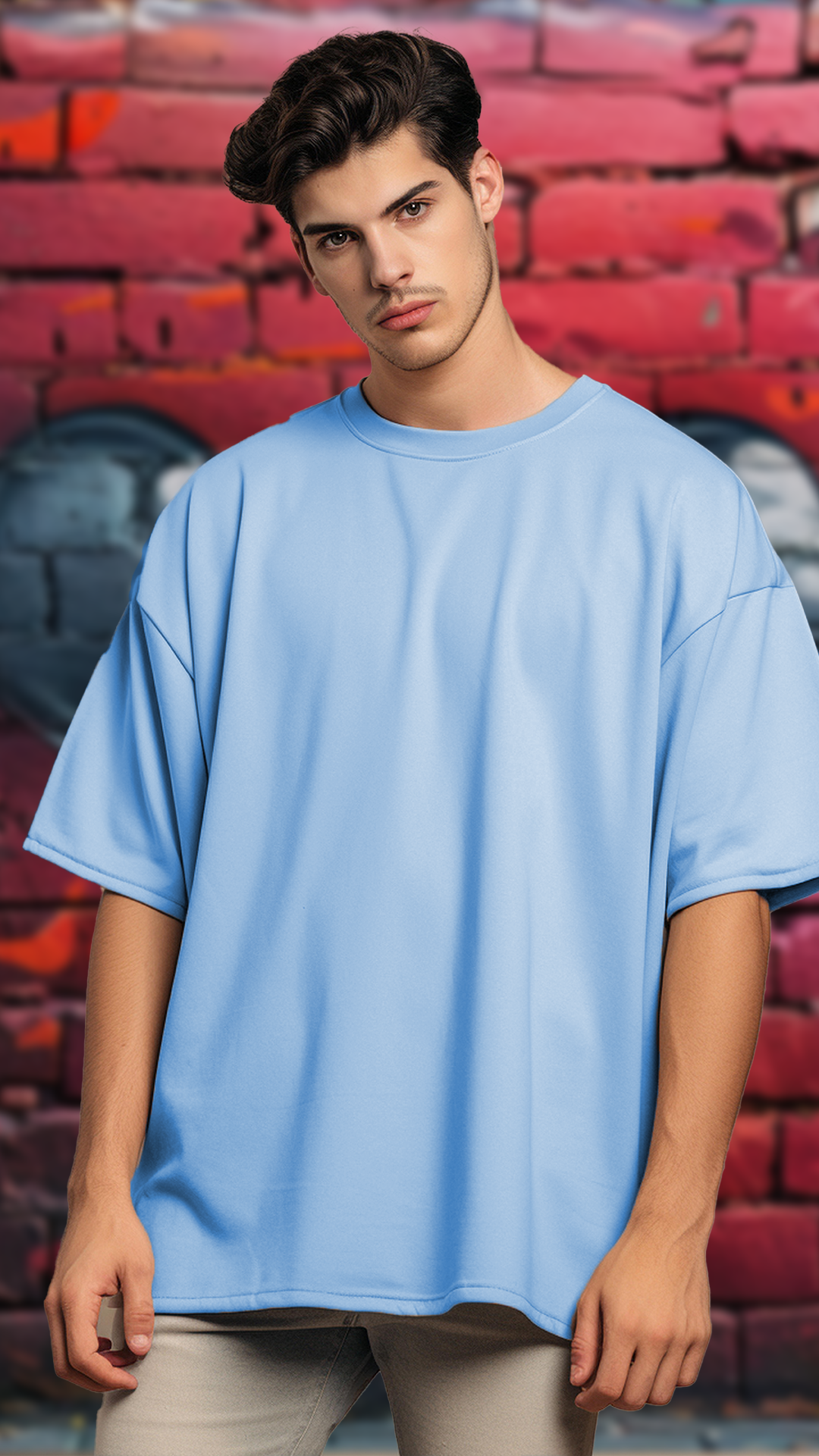 Aqua Blue Oversize T Shirt