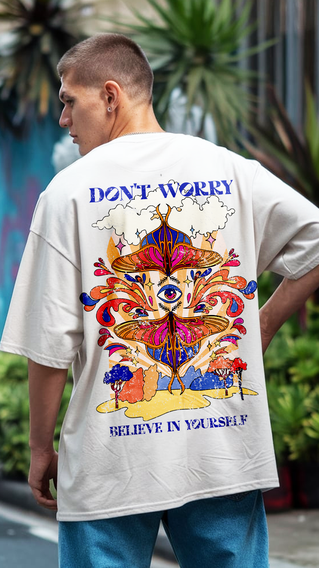 Believe in Yourself Printed Overize T Shirt