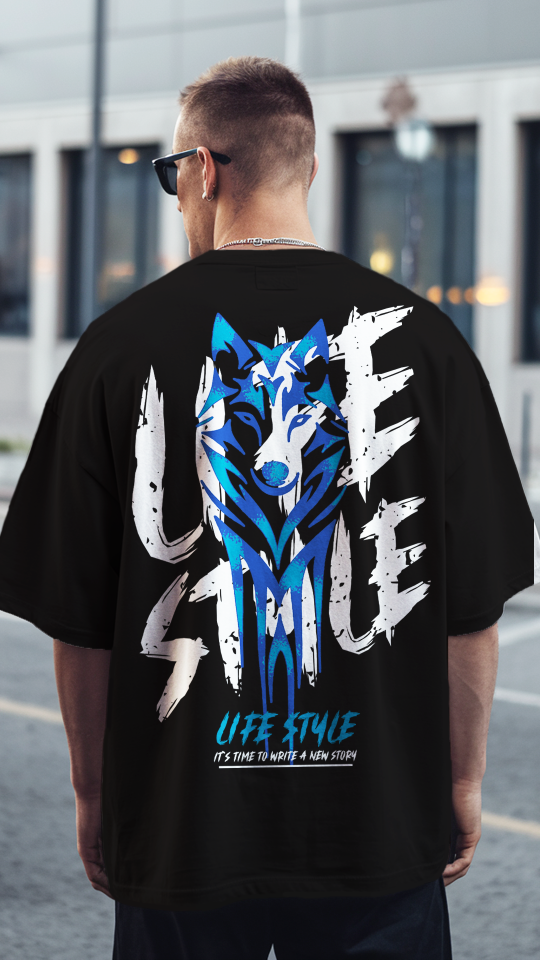 Life Style Printed Oversize T Shirt