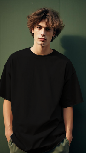 Black Oversized Fit T Shirt