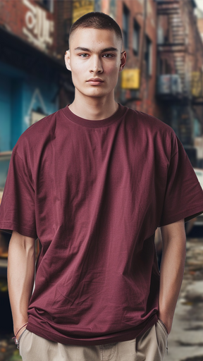 Wine Oversize T Shirt