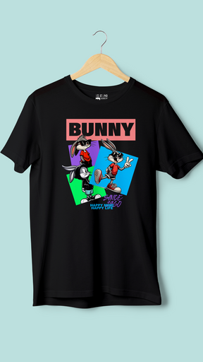 Bunny harf Sleeve Printed T shirt