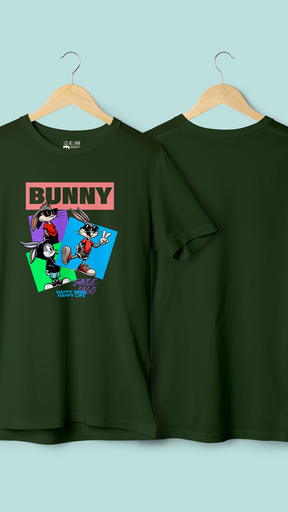 Bunny Harf Sleeve Printed T shirt