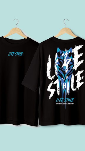 Life Style Printed Oversize T Shirt