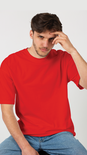 Red Overize Fit T Shirt