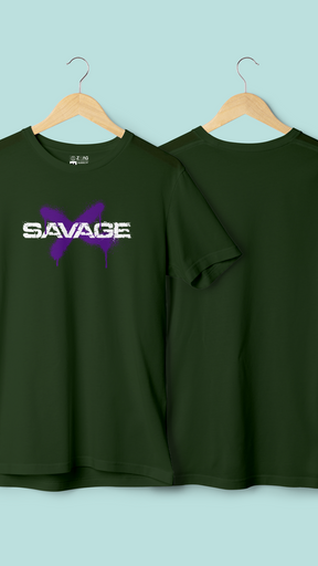 Savage Printed Half Sleeve T Shirt