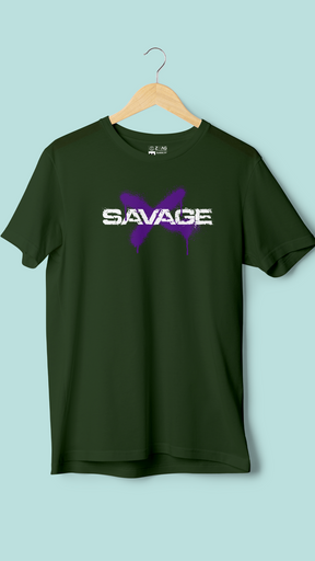 Savage Printed Half Sleeve T Shirt