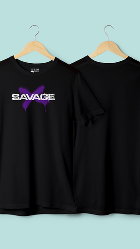 Savage harf Sleeve Printed T Shirt