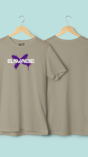 Savage Harf Sleeve Printed T Shirt