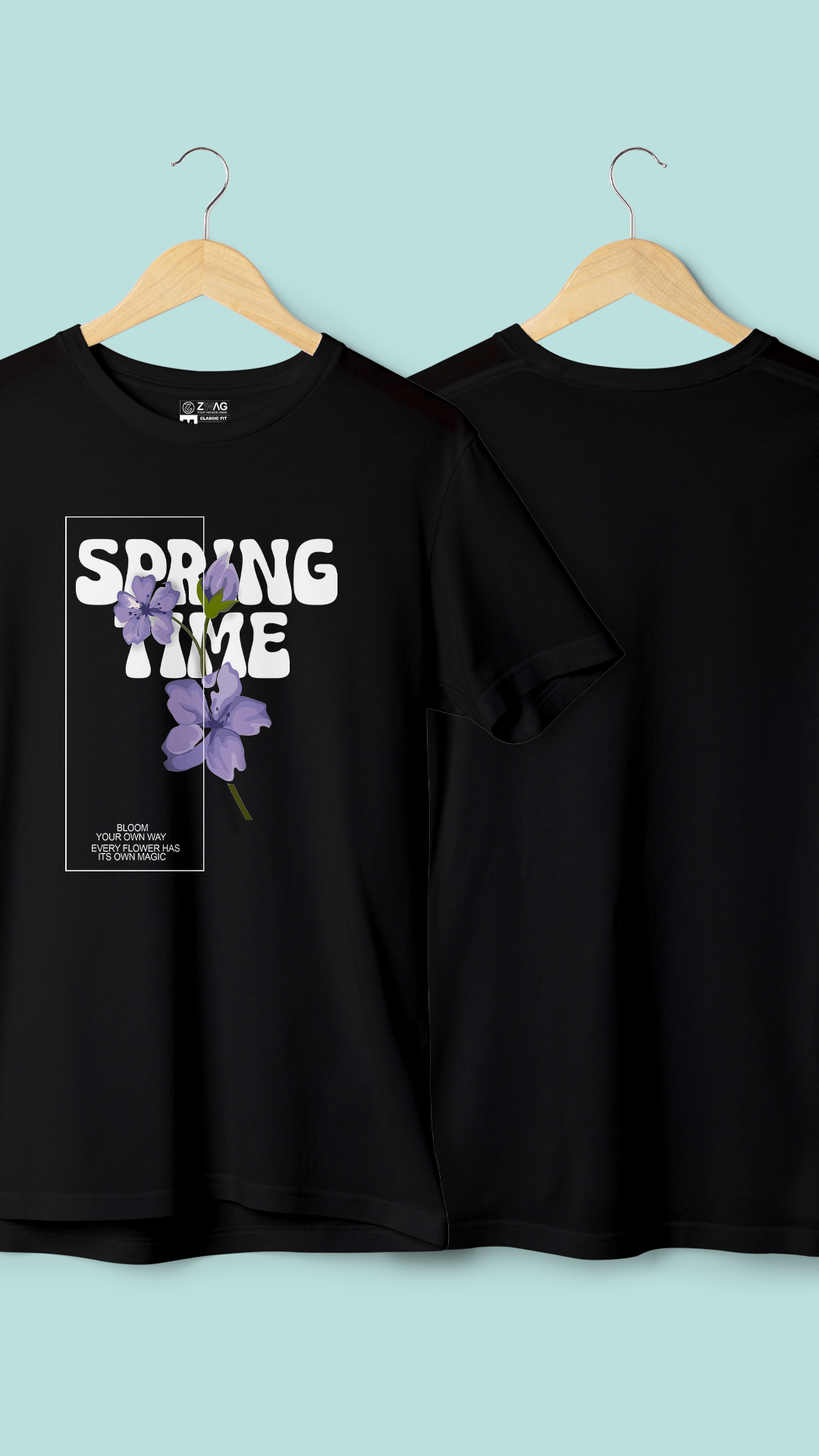 Spring Time Harf Sleeve Printerd T Shirt