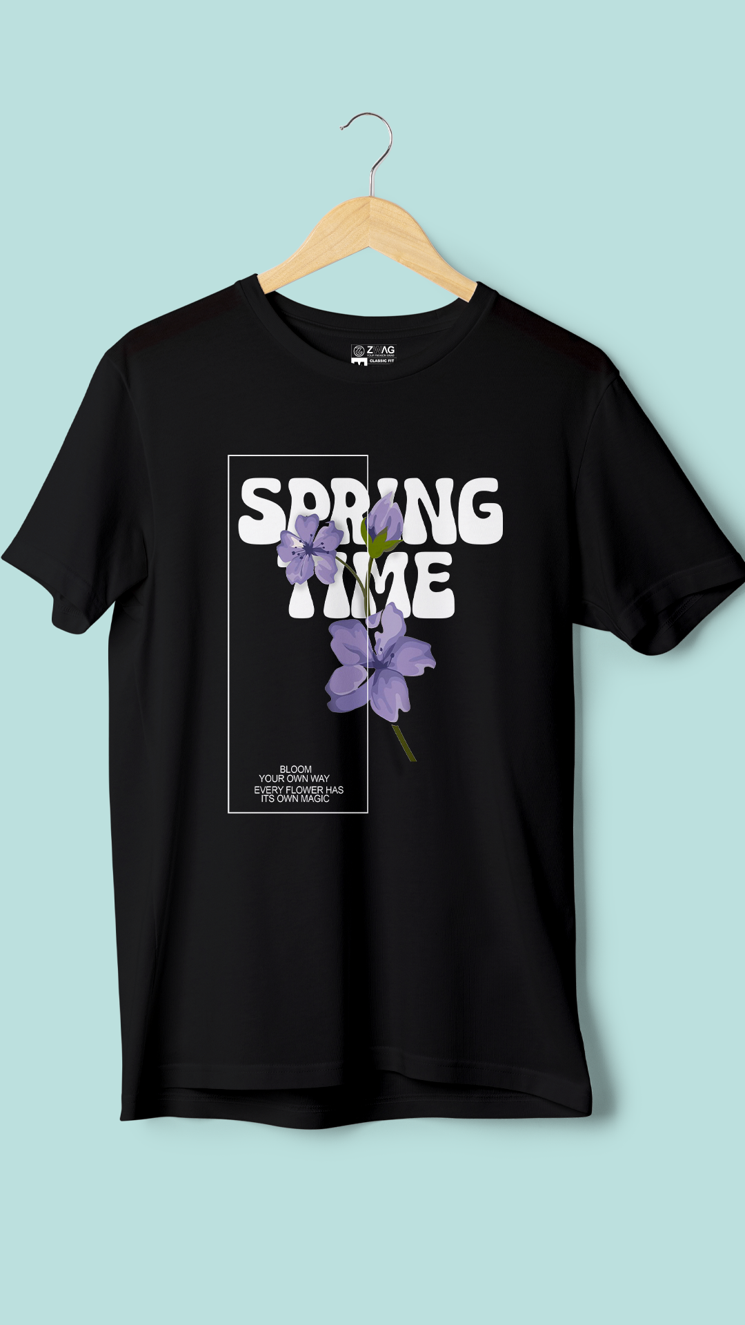 Spring Time Harf Sleeve Printerd T Shirt