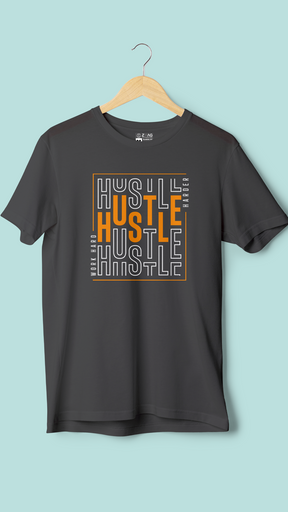 Hustle Harf Sleeve Printed T Shirt