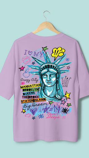 New York Printed Oversize T Shirt