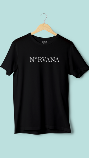 Nirvana Harf Sleeve Printed T Shirt