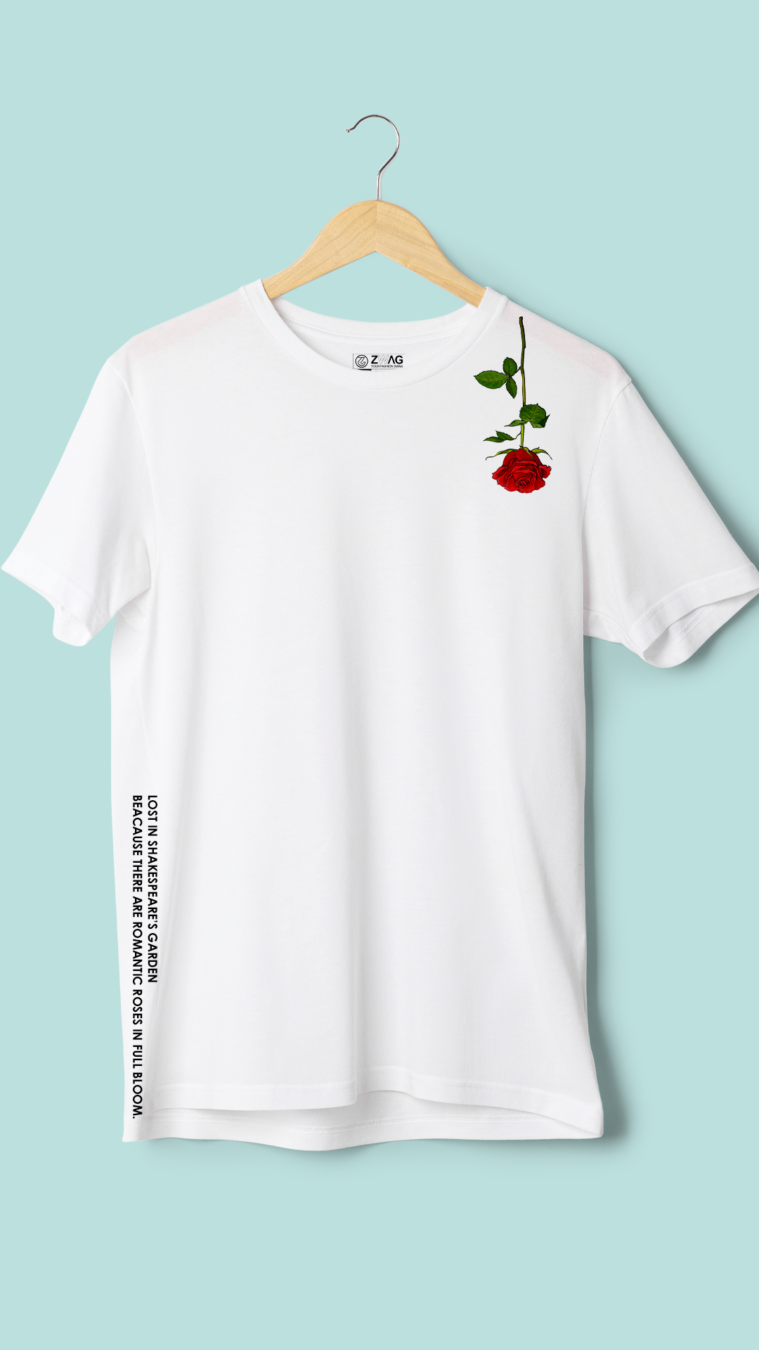 Rose Harf Sleeve T Shirt