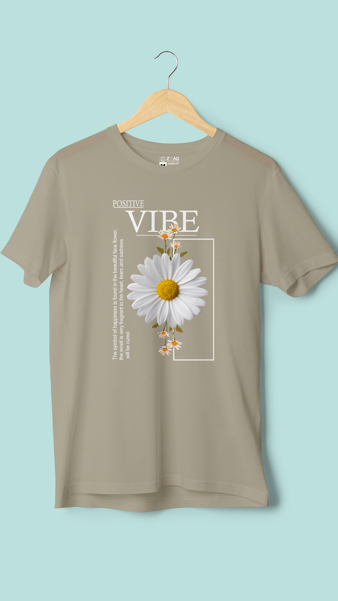 Positive Vibe Harf Sleeve Printed T shirt