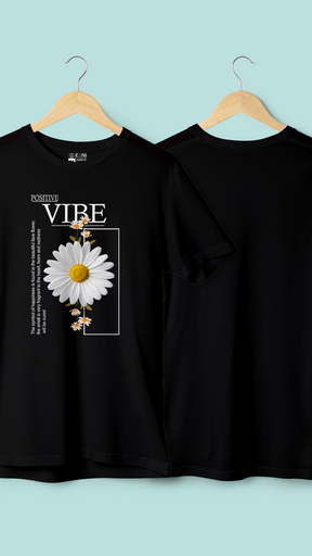 Positive Vibe Harf Sleeve Printed T Shirt