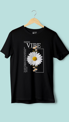 Positive Vibe Harf Sleeve Printed T Shirt